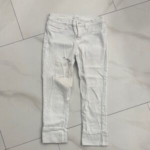 Lila Ryan Stitch Fix White Distressed Cropped
Denim Jeans. Sz 27